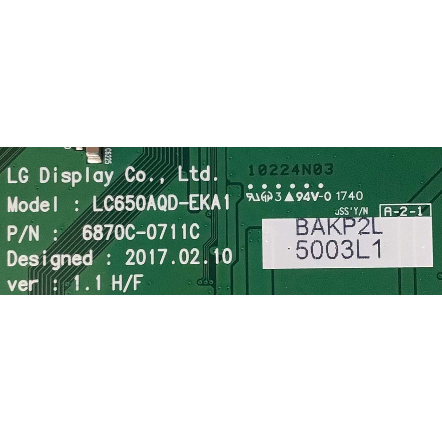 KIT DE TARJETAS PARA TV LG / MAIN EBT64458803 / EAX67125703 (1.1) / FUENTE EAY64510601 / EAX67149611 (1.6) / T-CON 6871L-5003L / 6870C-0711C / 5003L / PANEL LC558AQD (EK)(A1) / MODELO OLED55C7P / OLED55C7P-U / OLED55C7P-U.BUSYLJR - Imagen 5